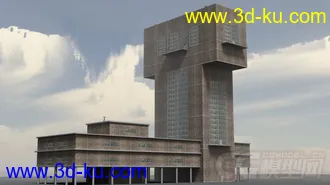 3D打印模型工业工厂城市场景部件的图片