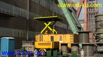3D打印模型工业工厂城市场景部件的图片