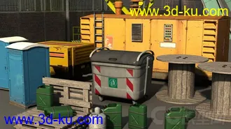 3D打印模型工业工厂城市场景部件的图片