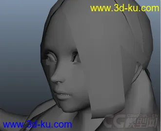 一个漂亮的女孩模型，标准布线的图片