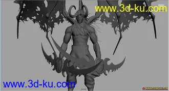 3D打印模型恶魔猎手——伊利丹.怒风的图片