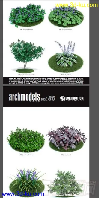 3D打印模型42棵超写实的植物，带材质的图片