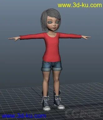 3D打印模型Maya小女孩一枚，喜欢的抱走的图片