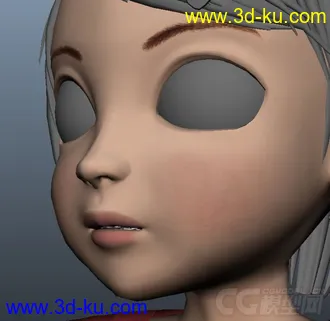 3D打印模型Maya小女孩一枚，喜欢的抱走的图片