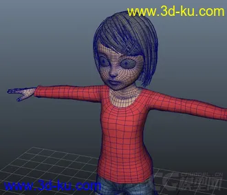 3D打印模型Maya小女孩一枚，喜欢的抱走的图片