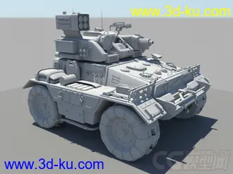 迷彩坦克3D模型的图片