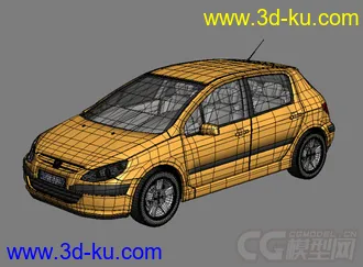 DOSCH 3D标志Peugeot_307汽车模型的图片