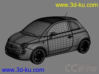 EVERMOTION菲亚特Fiat_500车模型的图片