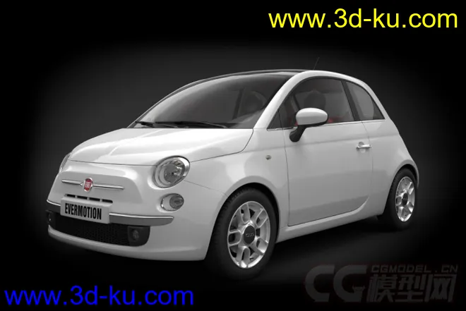 EVERMOTION菲亚特Fiat_500车模型的图片3