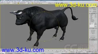 3D打印模型DAZ 导出的黑公牛的图片