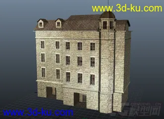 3D打印模型西方现代房子的图片
