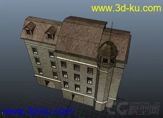 3D打印模型西方现代房子的图片