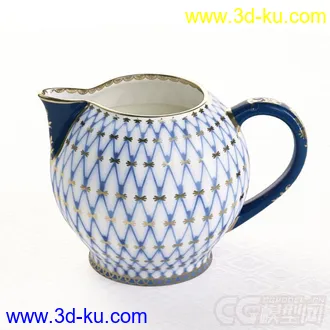 大口交叉花纹茶壶告警读模型的图片