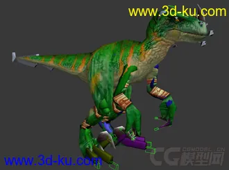 3D打印模型怪物恐龙带有绑定的写实简模的图片