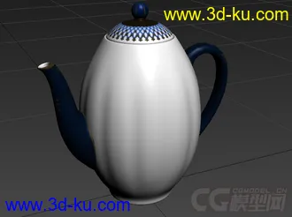 交叉花纹清新高质量的茶壶写实模型的图片