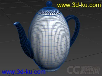 交叉花纹清新高质量的茶壶写实模型的图片