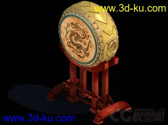 3D打印模型一面精致的鼓的图片