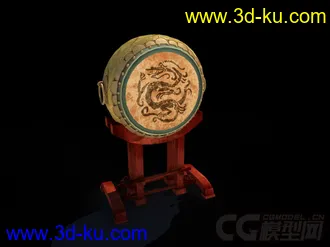 3D打印模型一面精致的鼓的图片