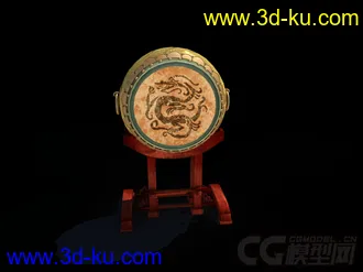 3D打印模型一面精致的鼓的图片