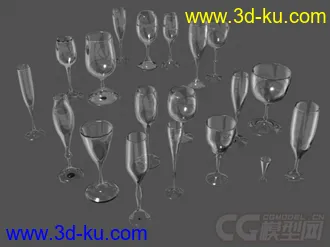 3D打印模型高脚玻璃杯小合集的图片