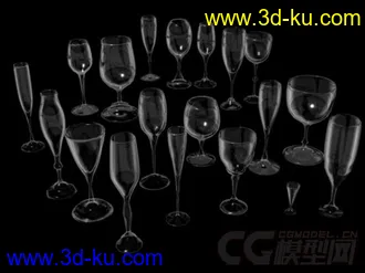 3D打印模型高脚玻璃杯小合集的图片