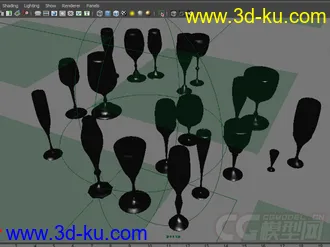 3D打印模型高脚玻璃杯小合集的图片