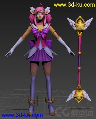3D打印模型英雄联盟 LOL 魔法少女拉克斯的图片
