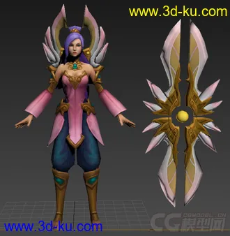 3D打印模型英雄联盟 LOL 伊瑞莉亚(莲花什么...不知道这SKIN叫啥)的图片
