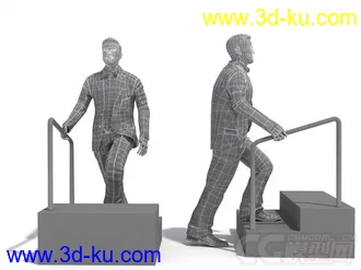 穿黑色西装的男人模型的图片