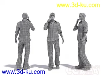 3D打印模型戴墨镜穿衬衣的男人的图片