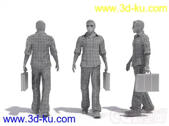 3D打印模型戴墨镜穿衬衣的男人的图片