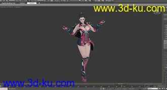 3D打印模型女王之刃性感女王NPC02+有动画的图片