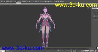3D打印模型女王之刃性感女王NPC02+有动画的图片