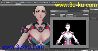 3D打印模型女王之刃性感女王NPC02+有动画的图片
