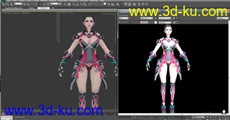 3D打印模型女王之刃性感女王NPC02+有动画的图片