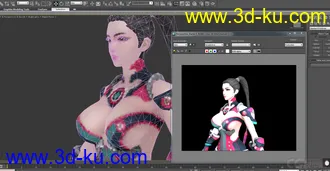 3D打印模型女王之刃性感女王NPC02+有动画的图片
