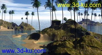 3D打印模型热带小岛场景的图片