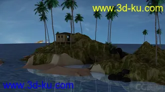 3D打印模型热带小岛场景的图片