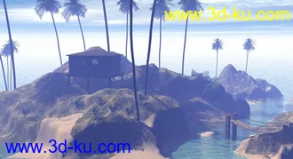 3D打印模型热带小岛场景的图片
