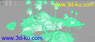 3D打印模型热带小岛场景的图片
