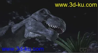 3D打印模型原创写实霸王龙！带完整贴图，由美国专业rigger绑定~可直接做动画的图片