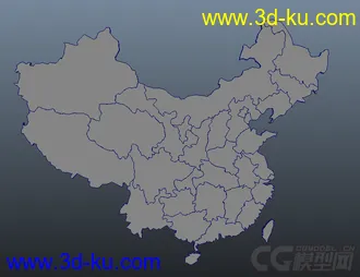 3D打印模型中国地图的图片