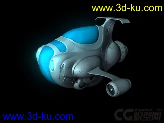华为手机主题《自由号》飞船自制maya模型，附带obj的图片