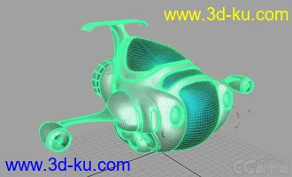 华为手机主题《自由号》飞船自制maya模型，附带obj的图片