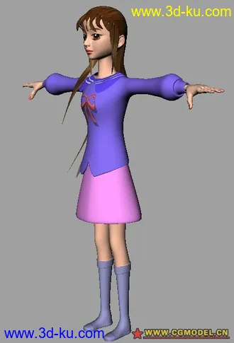 3D打印模型卡通女孩的图片