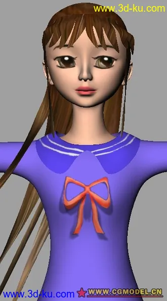 3D打印模型卡通女孩的图片