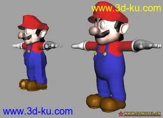 3D打印模型超级玛丽高模加低模的图片