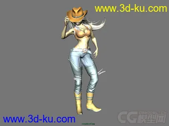 Cowgir女孩嘻哈模型的图片