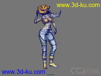 Cowgir女孩嘻哈模型的图片