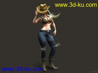 Cowgir女孩嘻哈模型的图片